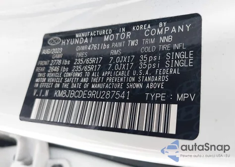 2024 Hyundai Tucson Sel из США, поврежденный, VIN KM8JBCDE9RU287541